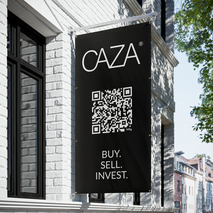 Buy. Sell. Invest. | Vinyl Banners (Black)