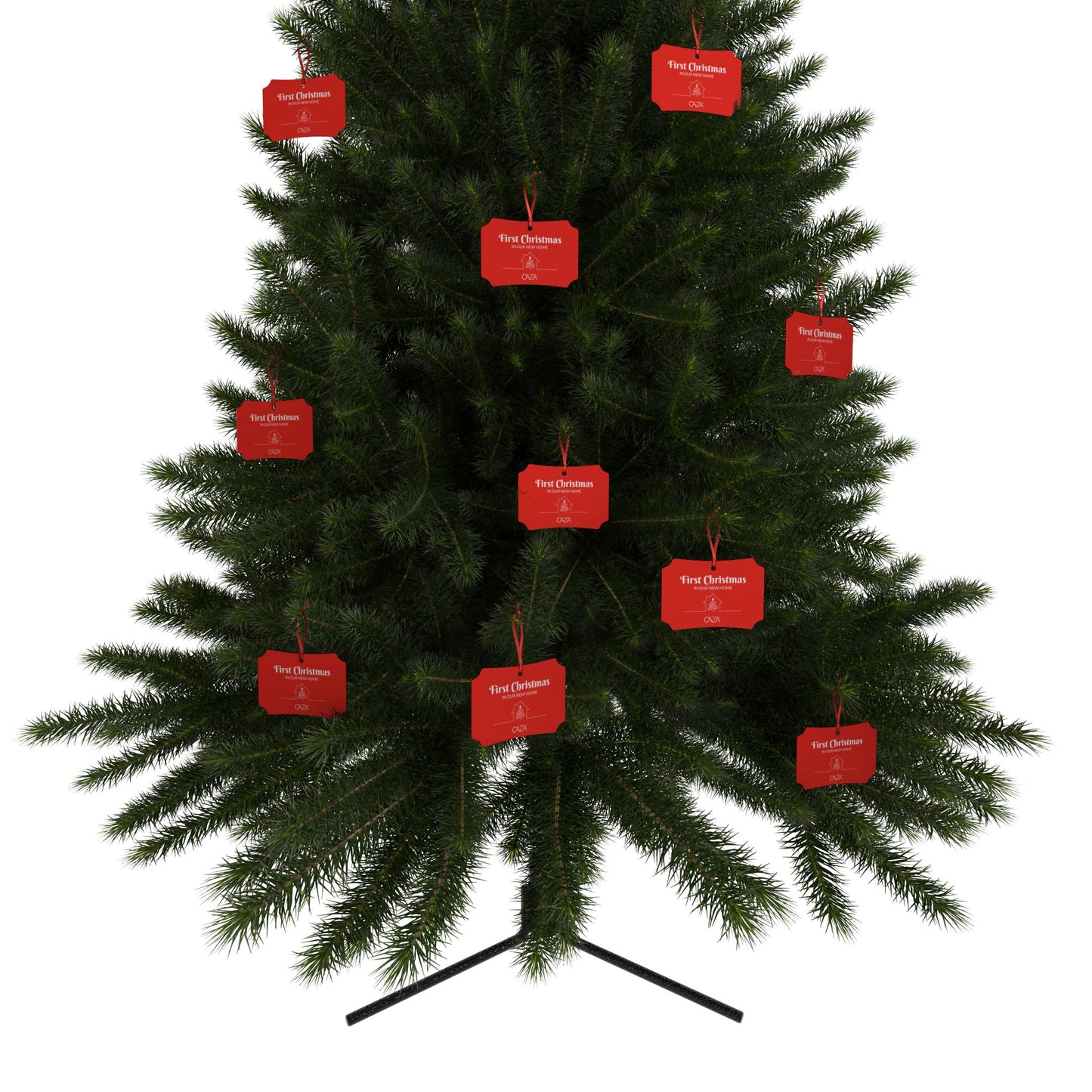 1st Christmas Aluminum Ornaments (Red)