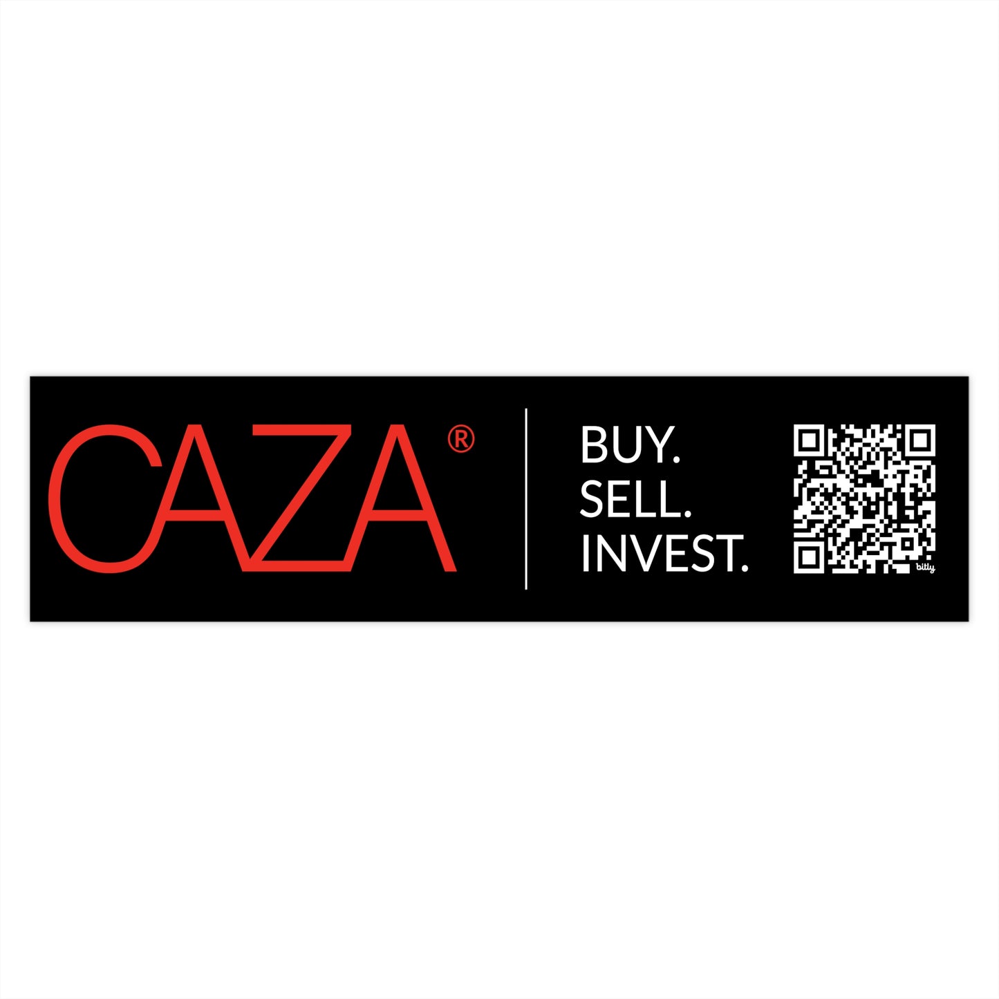 Buy. Sell. Invest. Bumper Stickers (Black)