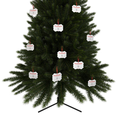 1st Christmas Aluminum Ornaments (White)