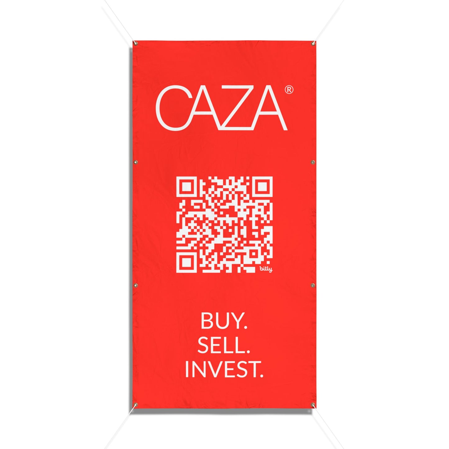 Buy. Sell. Invest. | Vinyl Banners (Red)