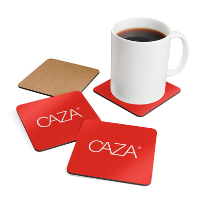 Corkwood Coaster Set (Red)