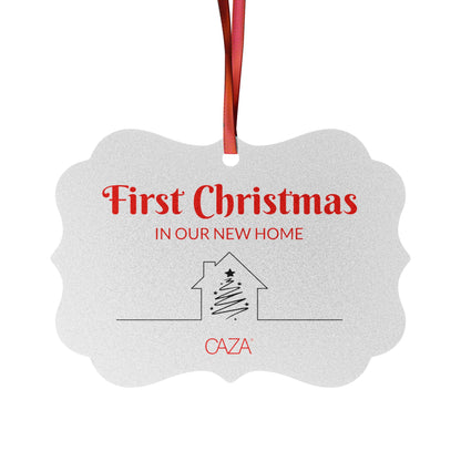 1st Christmas Aluminum Ornaments (White)