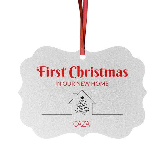 1st Christmas Aluminum Ornaments (White)