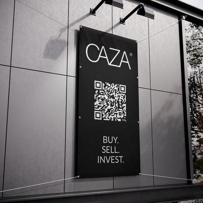Buy. Sell. Invest. | Vinyl Banners (Black)