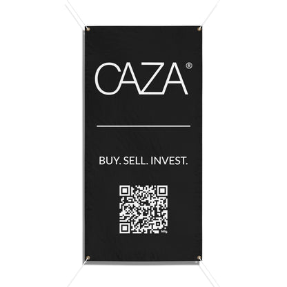 Buy. Sell. Invest. | Vinyl Banners (Black)