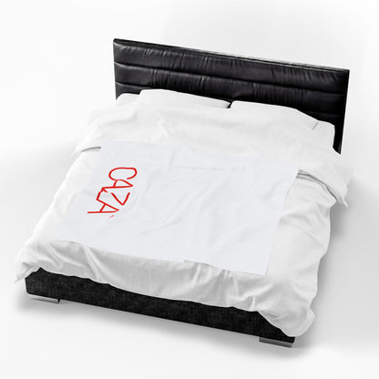 Velveteen Plush Blanket (White)