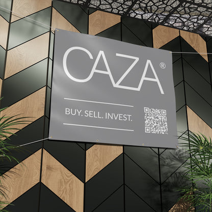 Buy. Sell. Invest. | Matte Banner (Grey)