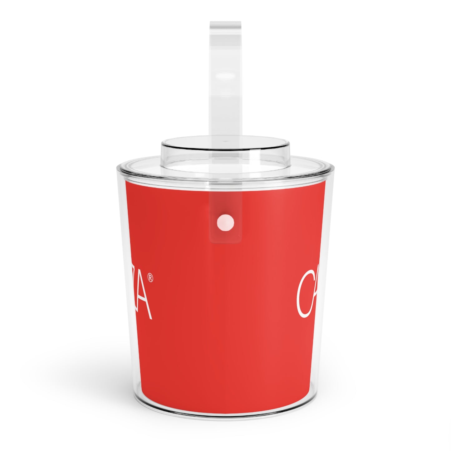 Ice Bucket with Tongs (Red)