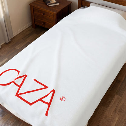 Velveteen Plush Blanket (White)