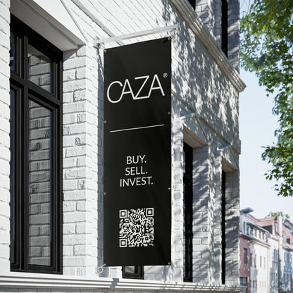 Buy. Sell. Invest. | Vinyl Banners (Black)