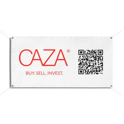 Buy. Sell. Invest. | Vinyl Banners (White)