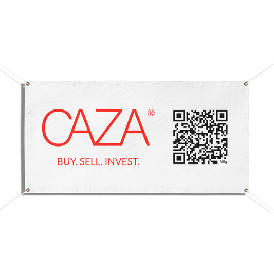 Buy. Sell. Invest. | Vinyl Banners (White)