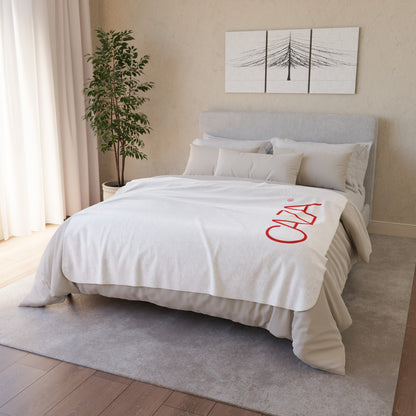 Fleece Sherpa Blanket (White)