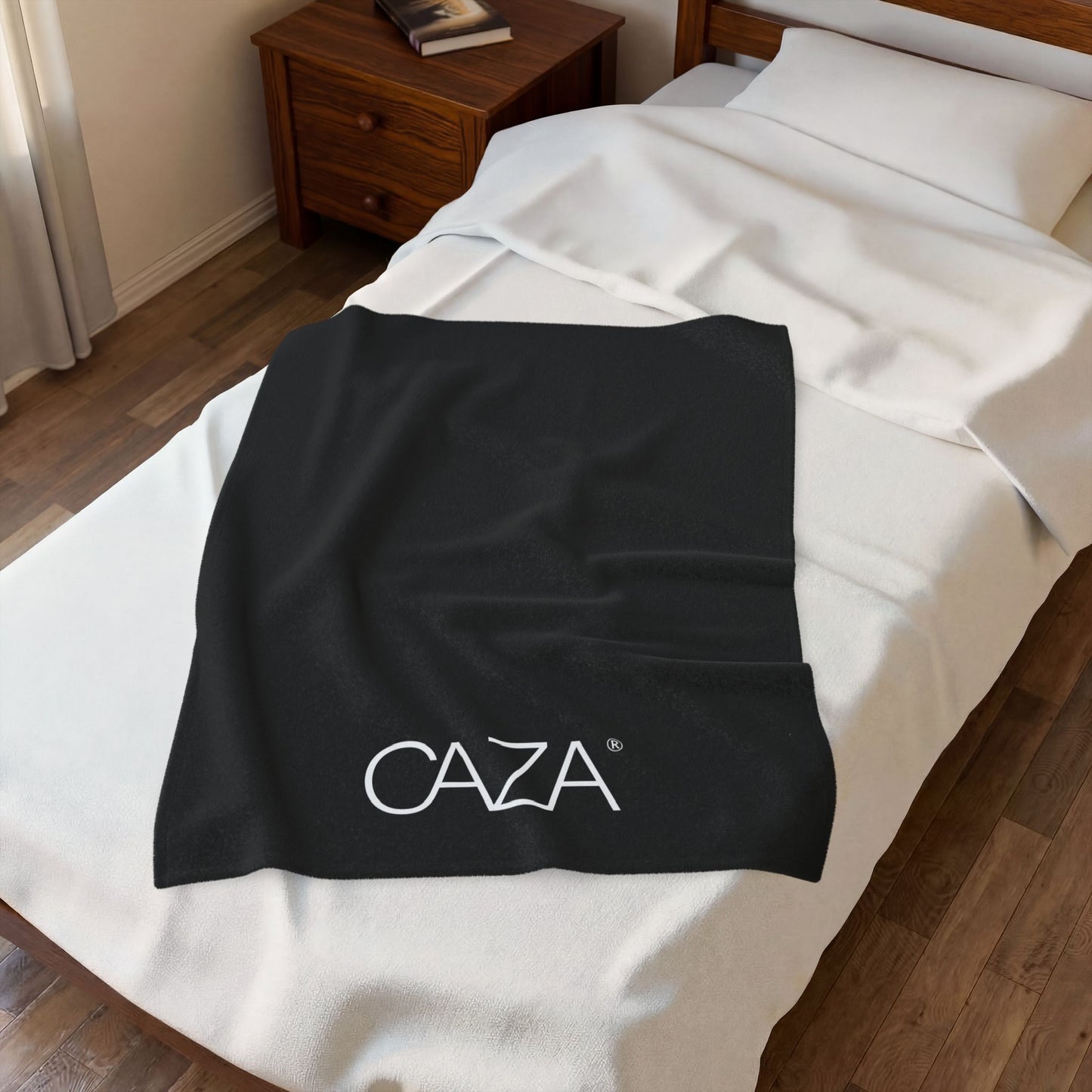 Velveteen Plush Blanket (Black)