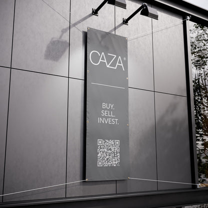 Buy. Sell. Invest. | Vinyl Banners (Grey)