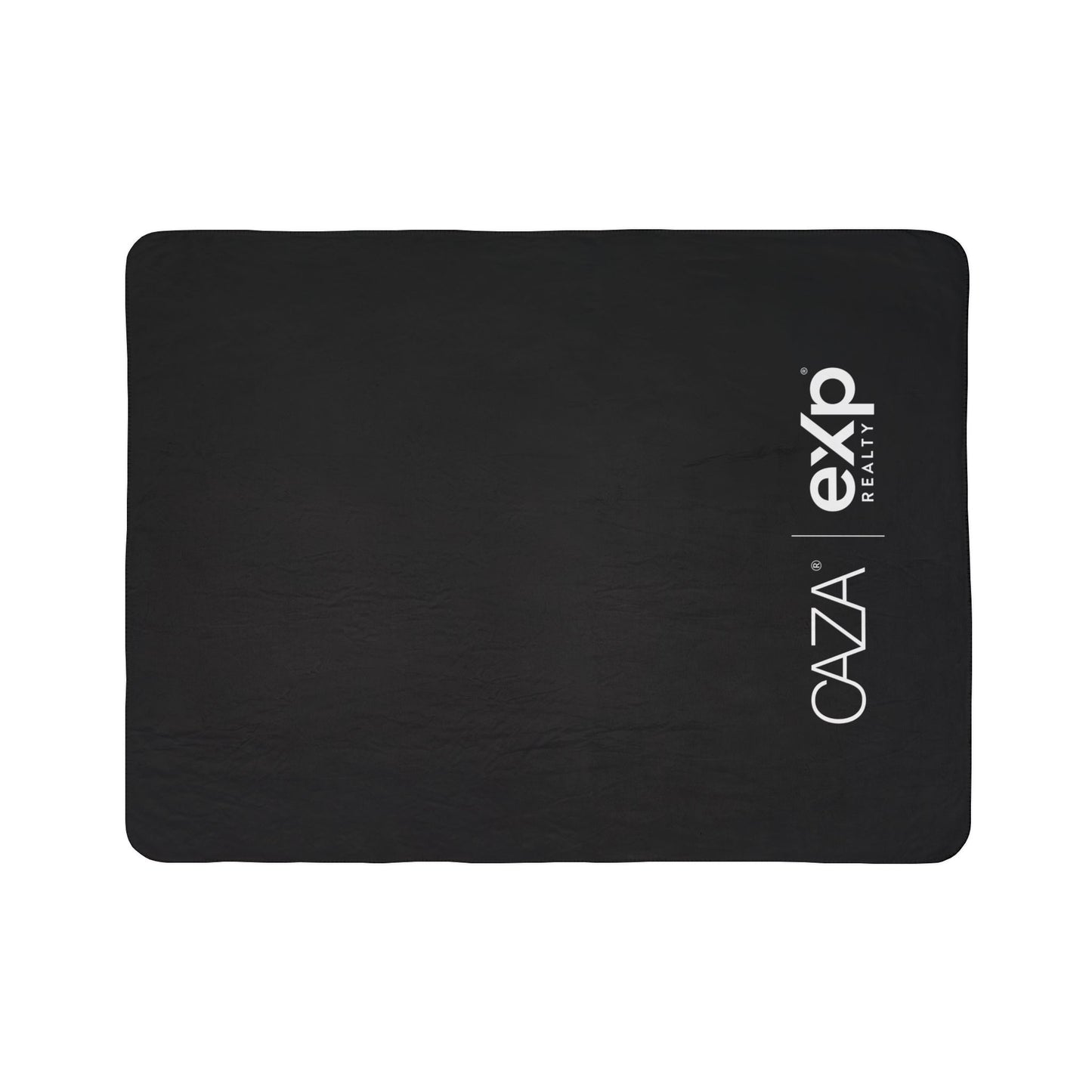 Fleece Sherpa Blanket (Black with White Logo)