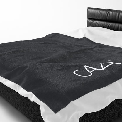 Velveteen Plush Blanket (Black)
