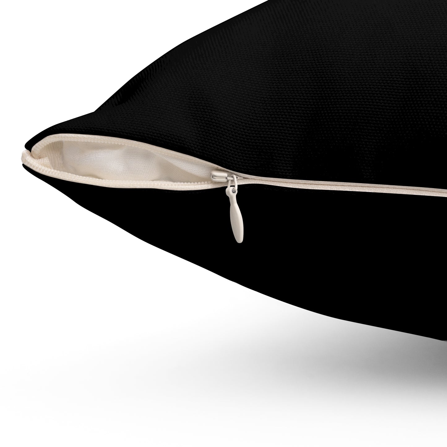 Spun Polyester Square Pillow (Black)