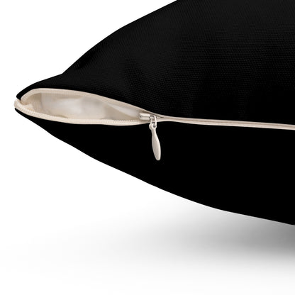 Spun Polyester Square Pillow (Black)