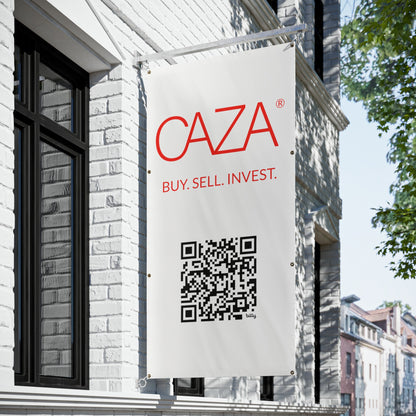 Buy. Sell. Invest. | Vinyl Banners (White)