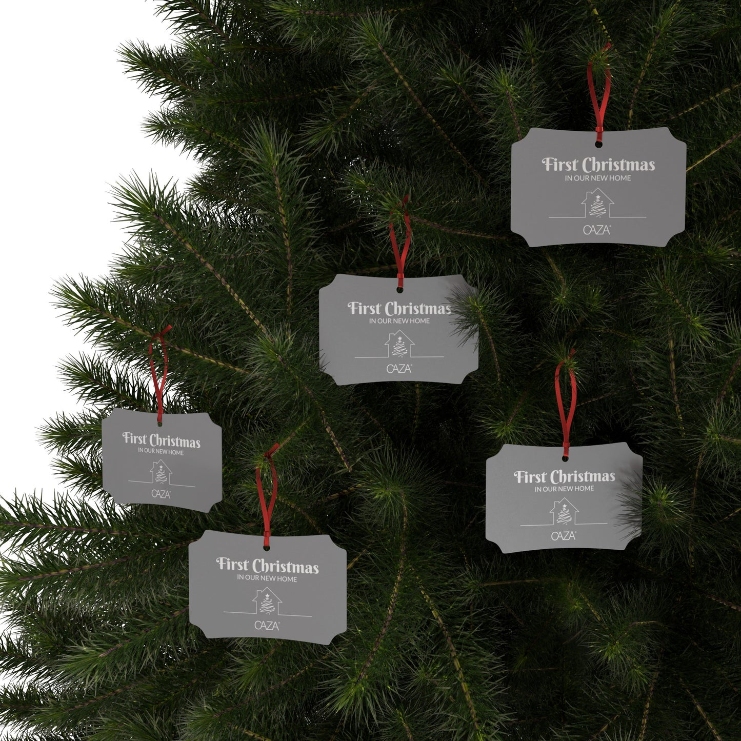 1st Christmas Aluminum Ornaments (Grey)