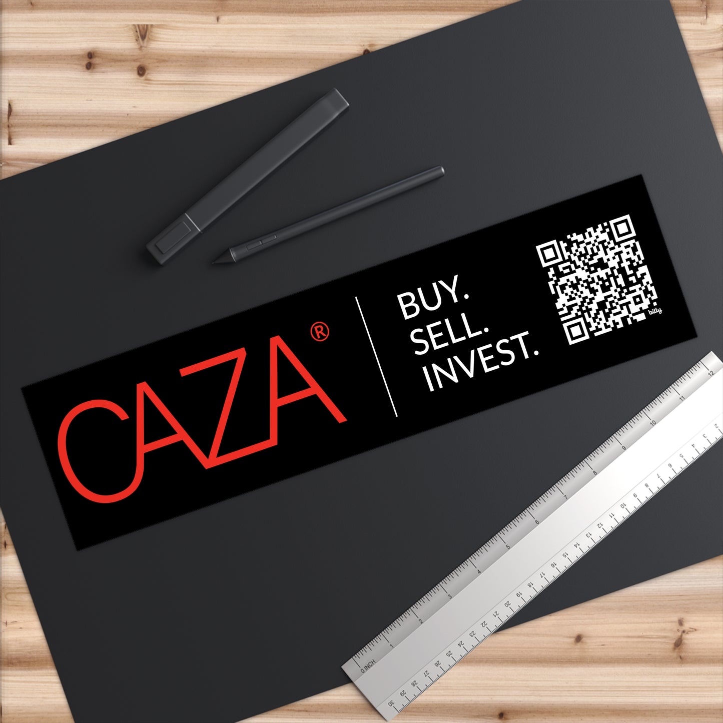 Buy. Sell. Invest. Bumper Stickers (Black)