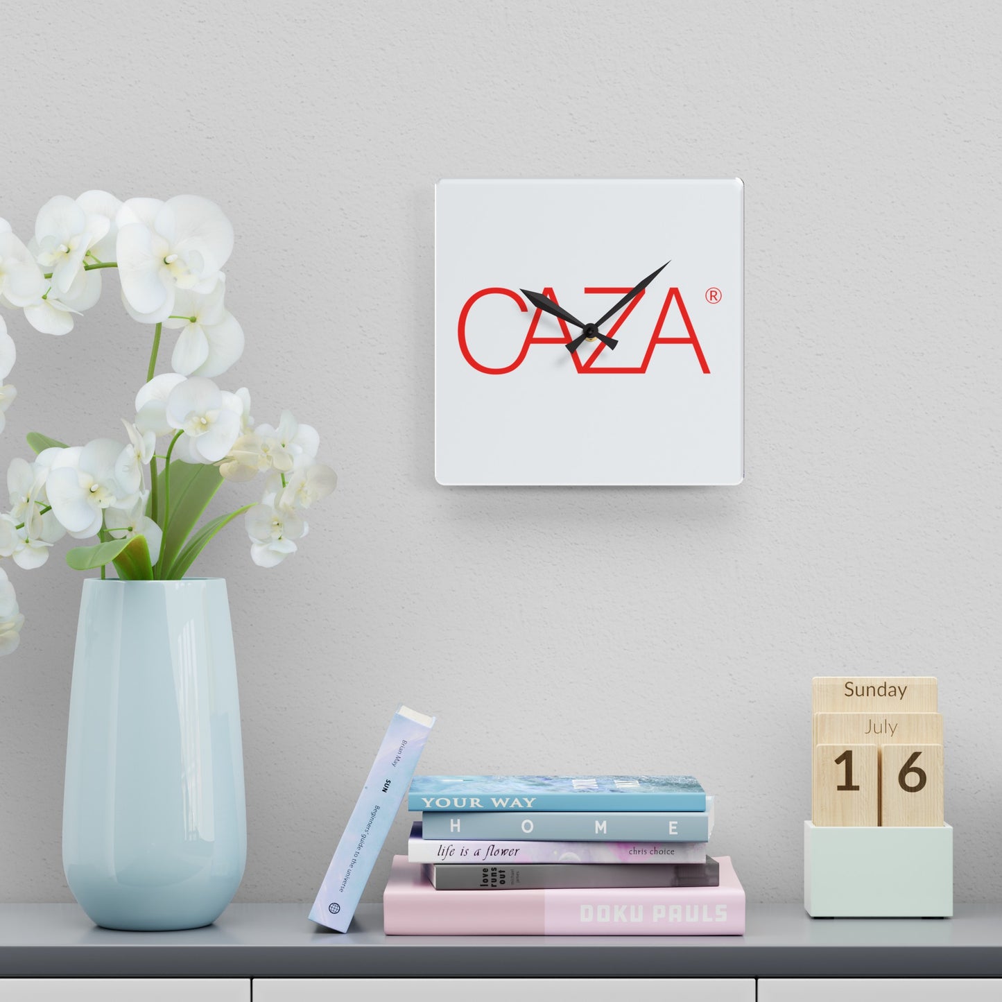 Acrylic Wall Clock (White)