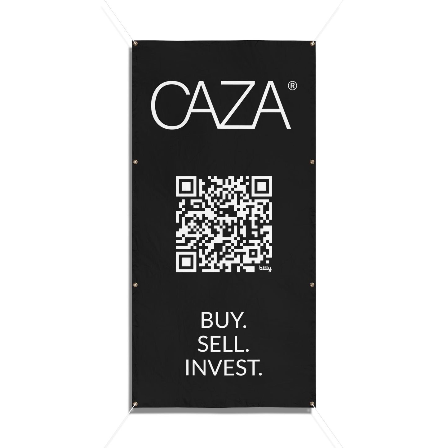 Buy. Sell. Invest. | Vinyl Banners (Black)