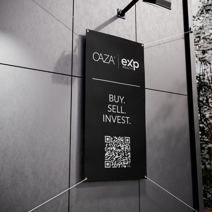 Buy. Sell. Invest. | Vinyl Banners (Black)