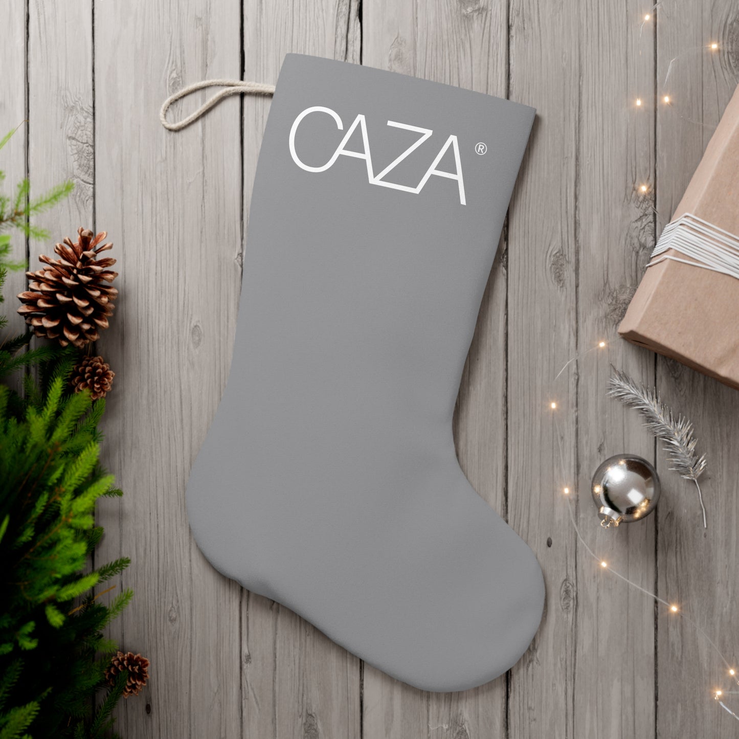 Santa Stocking (Grey)