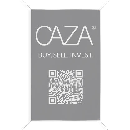 Buy. Sell. Invest. | Matte Banner (Grey)
