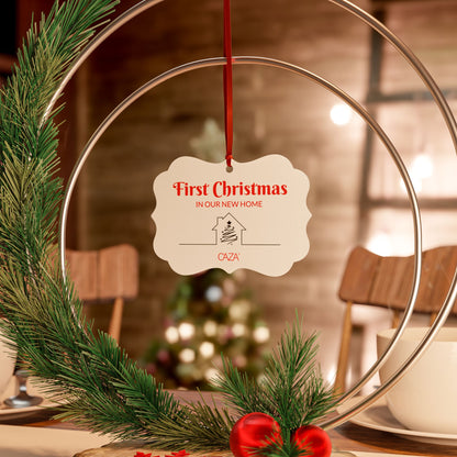 1st Christmas Aluminum Ornaments (White)