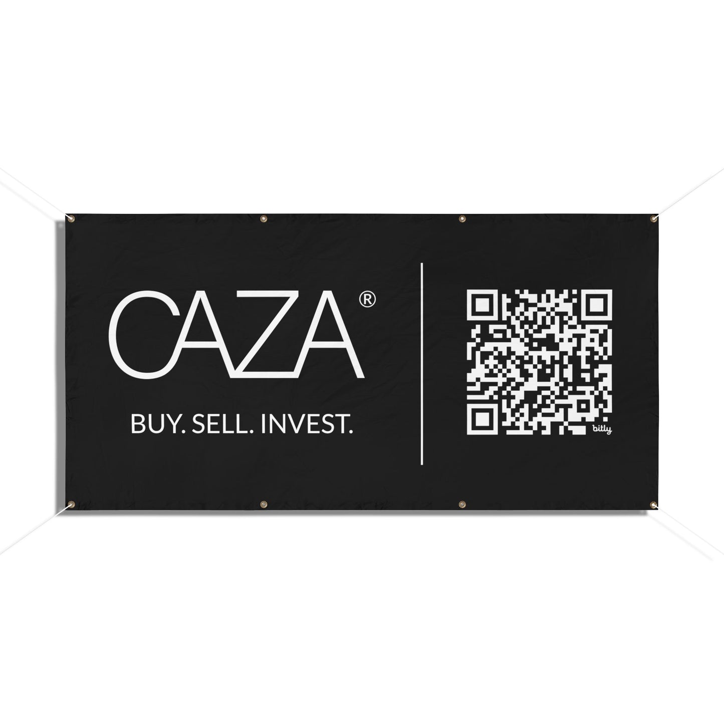 Buy. Sell. Invest. | Vinyl Banners (Black)