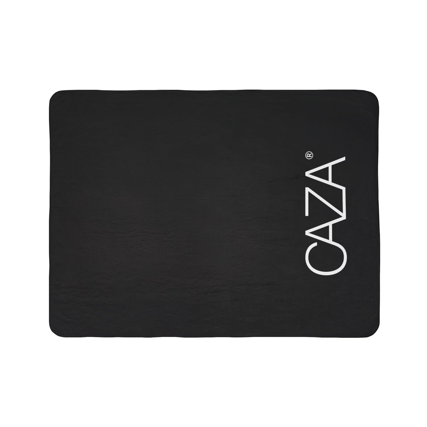 Fleece Sherpa Blanket (Black with White Logo)