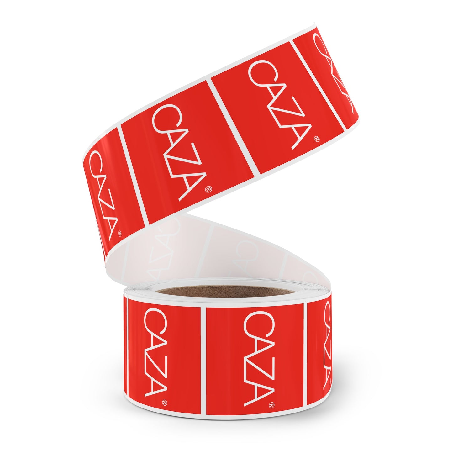 Square Sticker Label Rolls (Red)