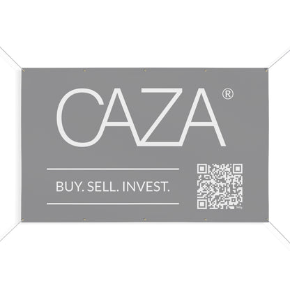Buy. Sell. Invest. | Matte Banner (Grey)