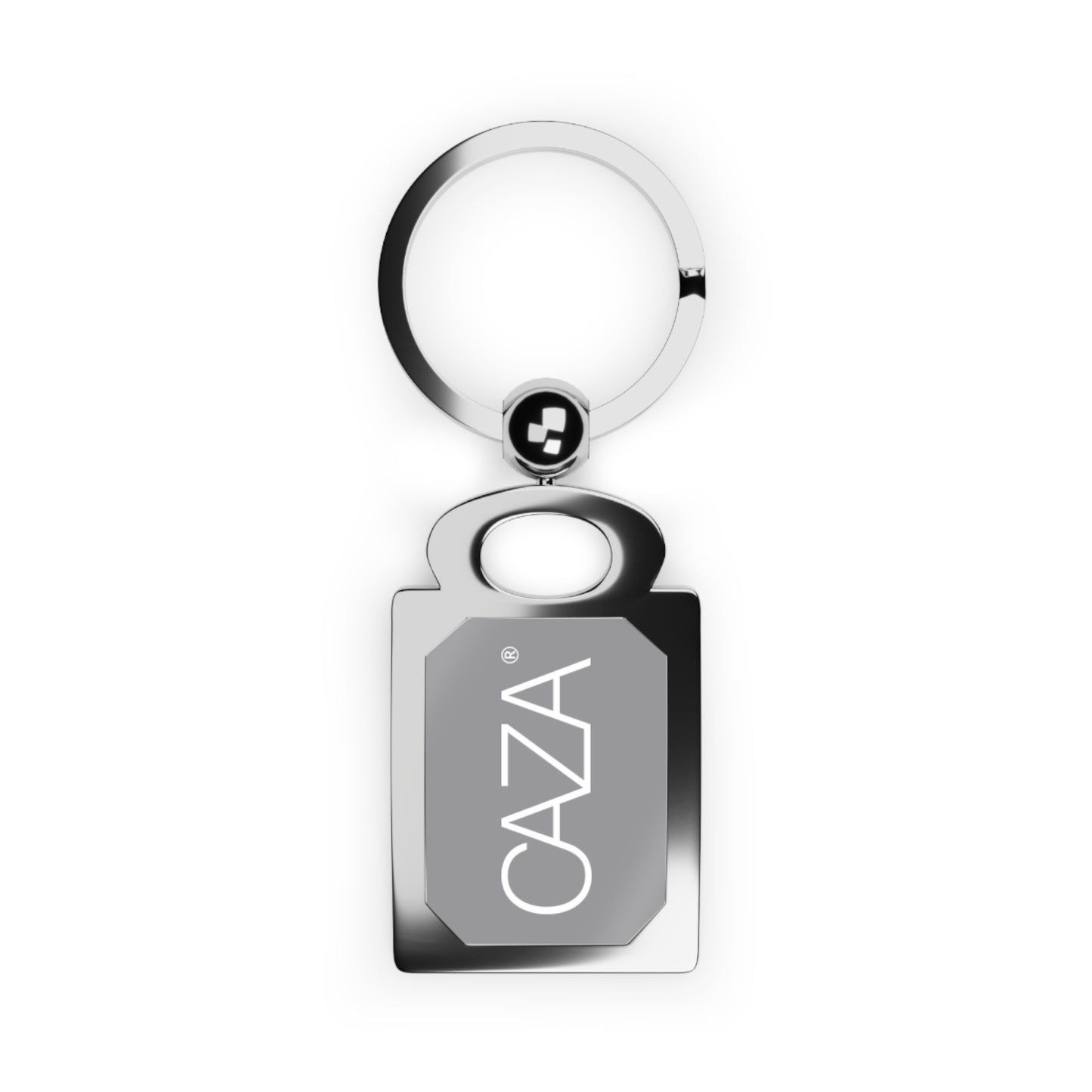 Rectangle Photo Keyring (Grey)