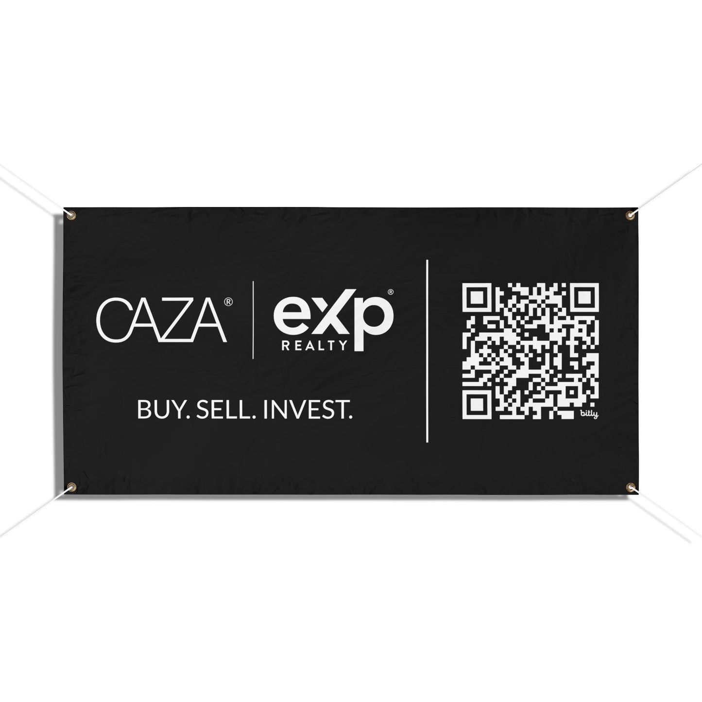 Buy. Sell. Invest. | Vinyl Banners (Black)