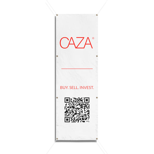 Buy. Sell. Invest. | Vinyl Banners (White)