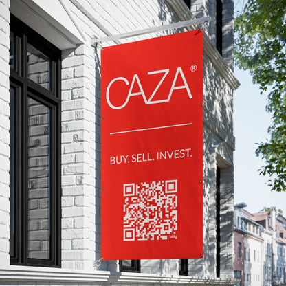 Buy. Sell. Invest. | Vinyl Banners (Red)