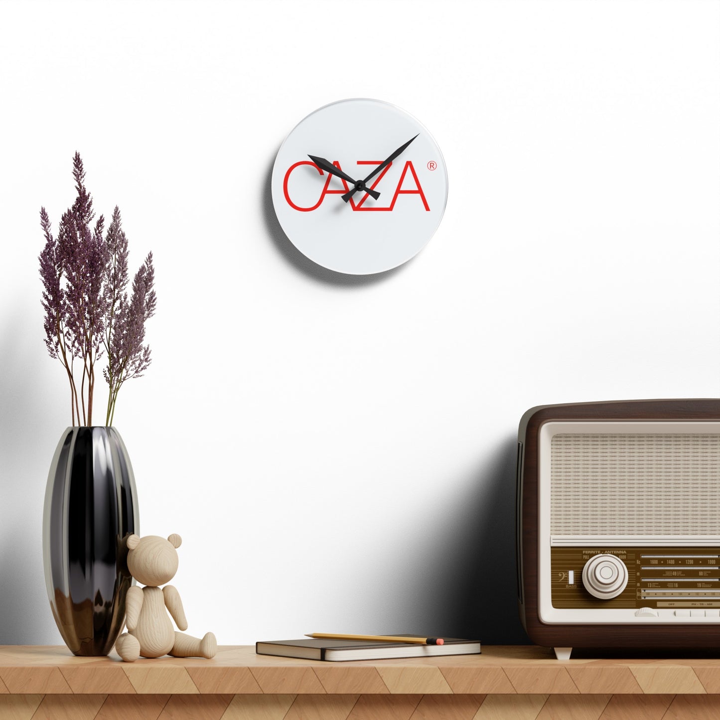 Acrylic Wall Clock (White)