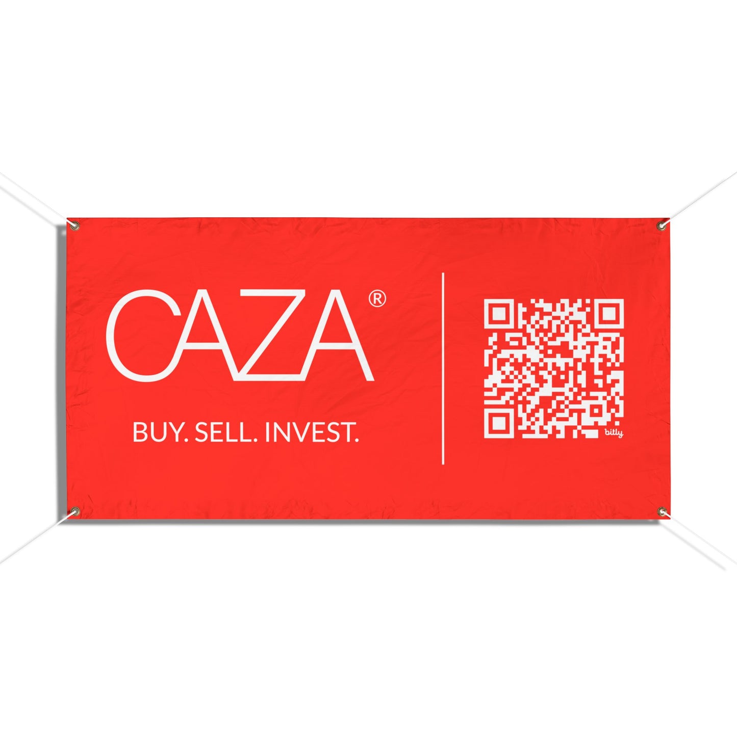 Buy. Sell. Invest. | Vinyl Banners (Red)