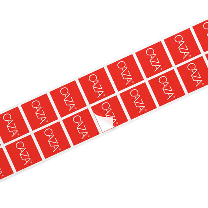 Square Sticker Label Rolls (Red)