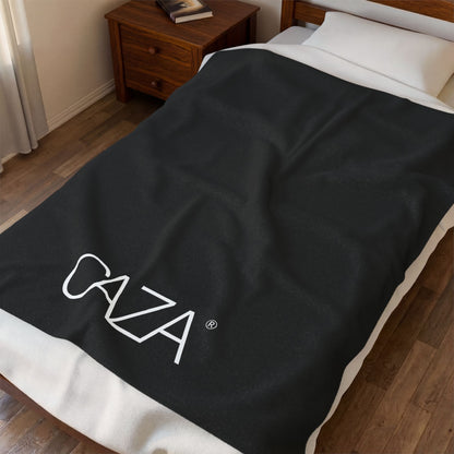 Velveteen Plush Blanket (Black)