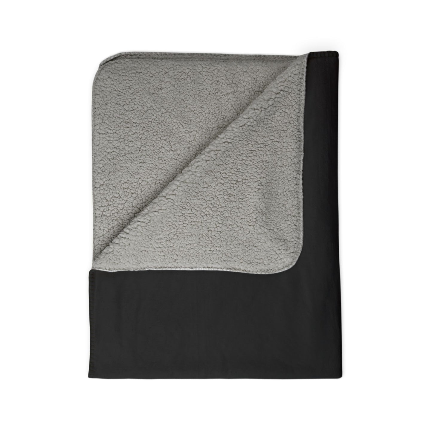 Fleece Sherpa Blanket (Black with White Logo)