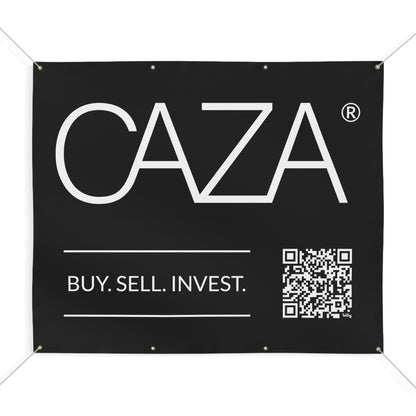 Buy. Sell. Invest. | Matte Banner (Black)