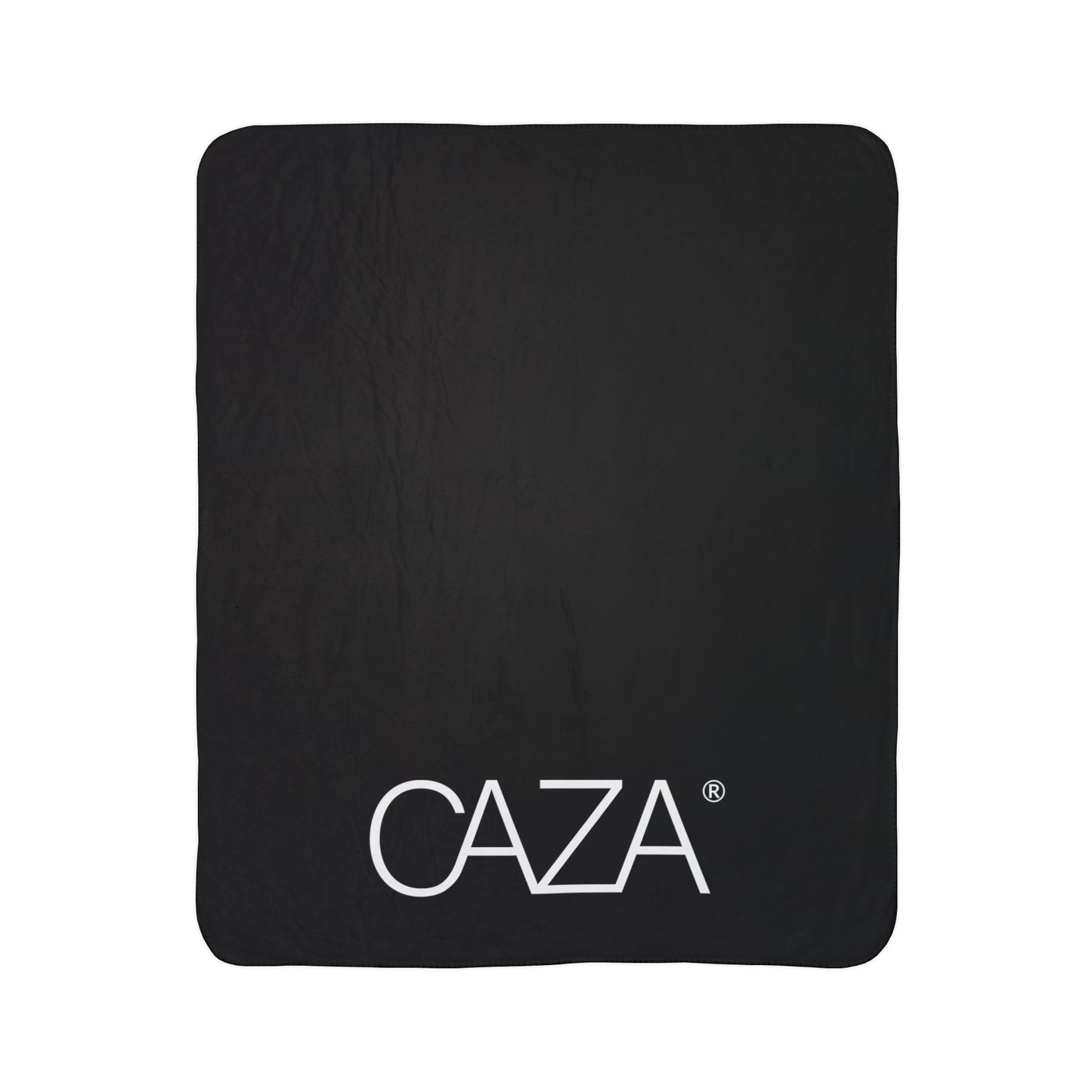 Fleece Sherpa Blanket (Black with White Logo)
