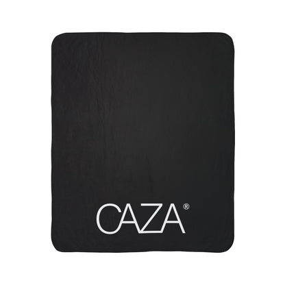 Fleece Sherpa Blanket (Black with White Logo)