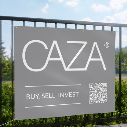 Buy. Sell. Invest. | Matte Banner (Grey)